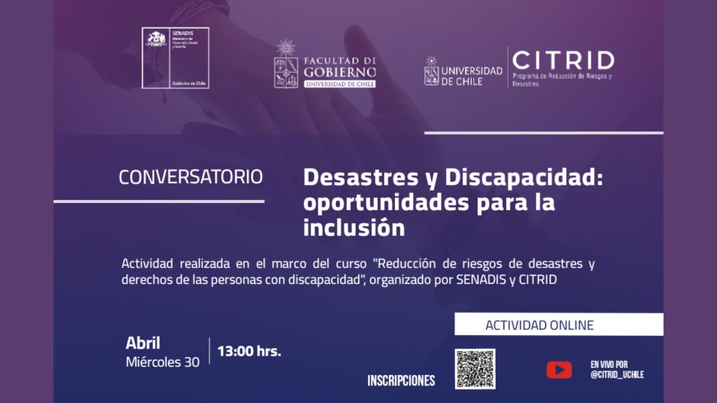 Discapacidad, Derechos y desastres: CITRID y Senadis lanzan curso de especialización para funcionarios públicos